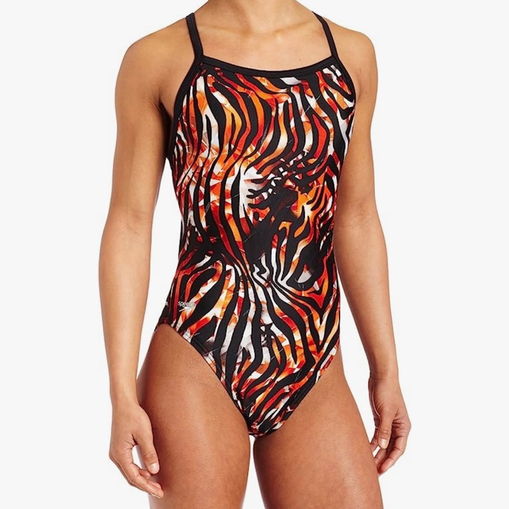 Speedo Zebra Haze Xtra Life Lycra Flyback Swimsuit- 26/XS
